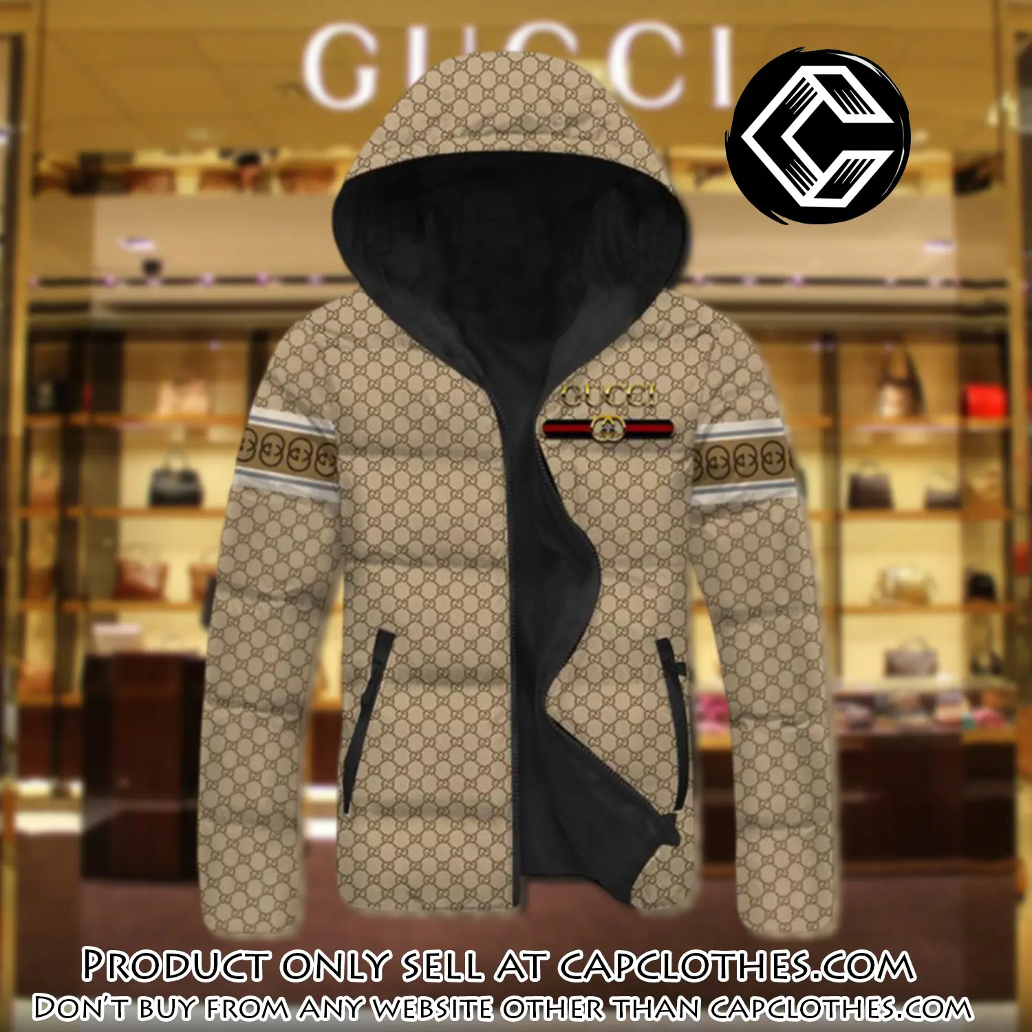 Gucci downfilled coat ultralight down jacket outdoor jacket warm outwear dfj1006 cc0101331